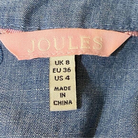 Joules Navy & White Stripe Floral Dress - Picture 5 of 6